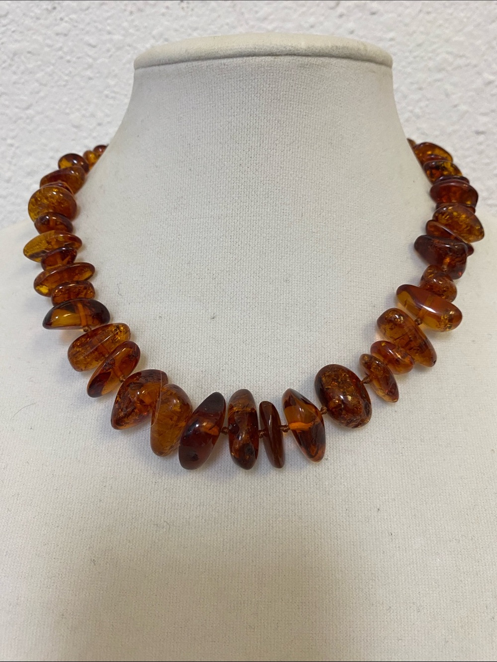 Amber Bead Necklace - Classic Honey Amber Necklace 19”L